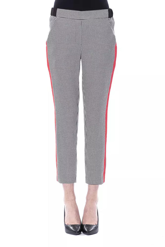 BYBLOS Black/White Viscose Jeans & Pant