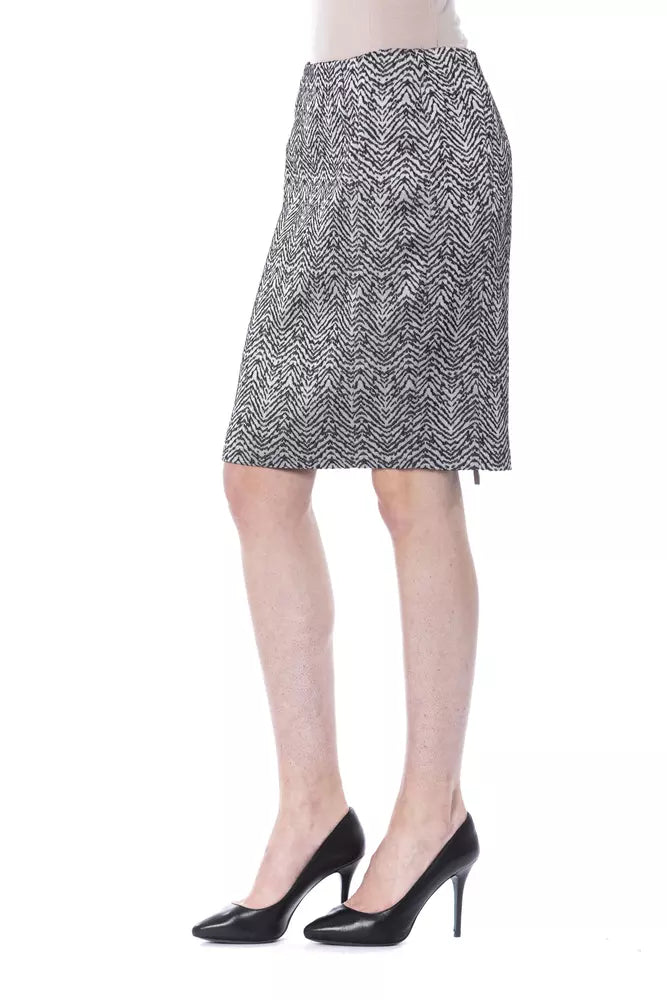 BYBLOS Black/White Viscose Skirt