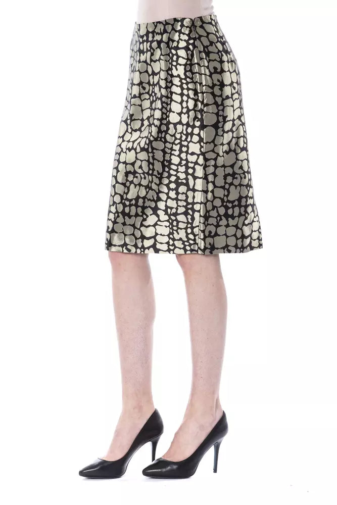 BYBLOS Gold Viscose Skirt