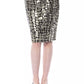 BYBLOS Gold Viscose Skirt