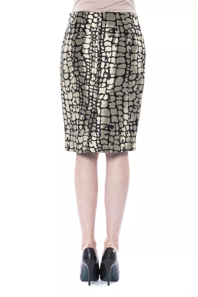 BYBLOS Gold Viscose Skirt