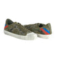 Philipp Plein Green Leather Sneakers