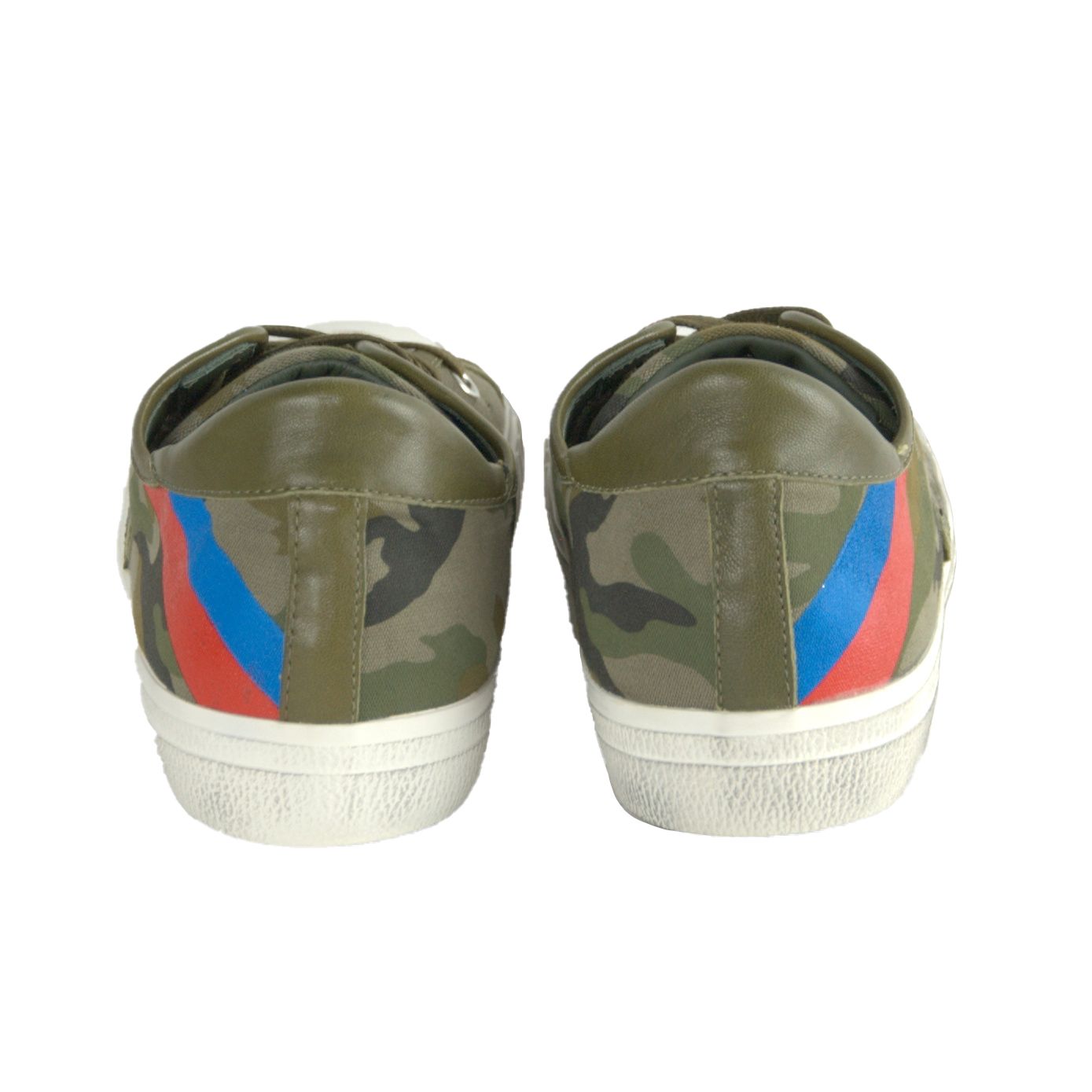 Philipp Plein Green Leather Sneakers
