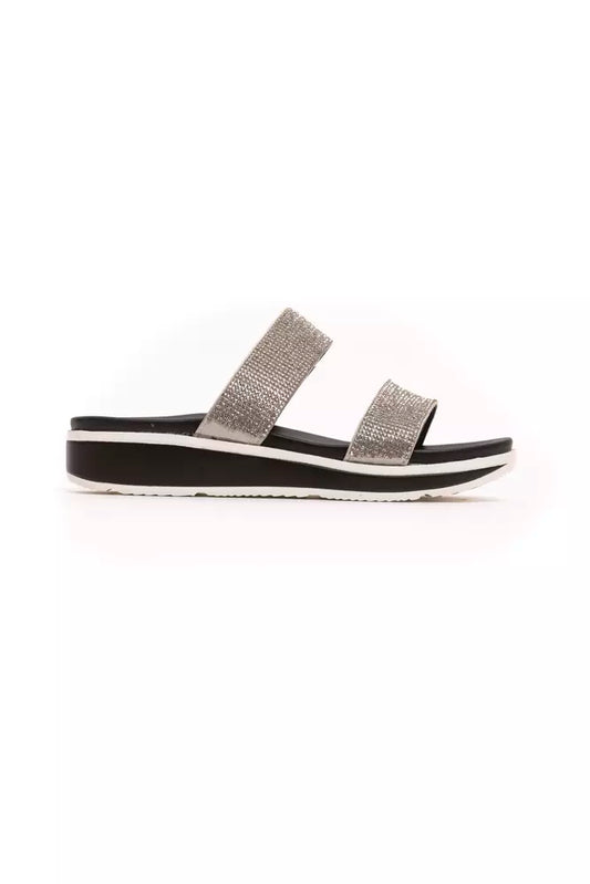 Péché Originel Silver Textile Sandal
