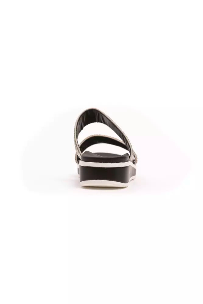 Péché Originel Silver Textile Sandal