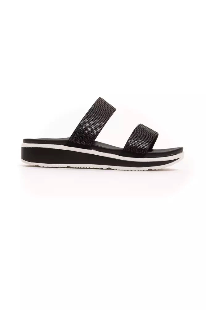 Péché Originel Black Polyurethane Sandal
