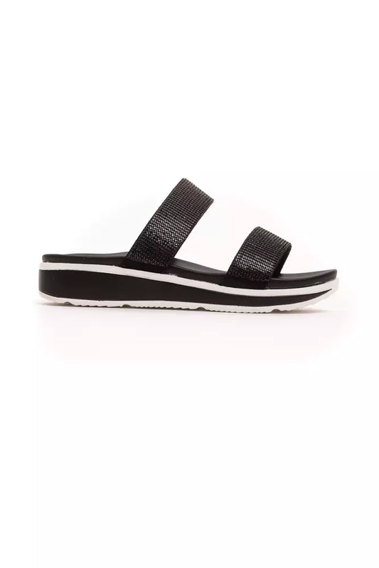 Péché Originel Black Polyurethane Sandal