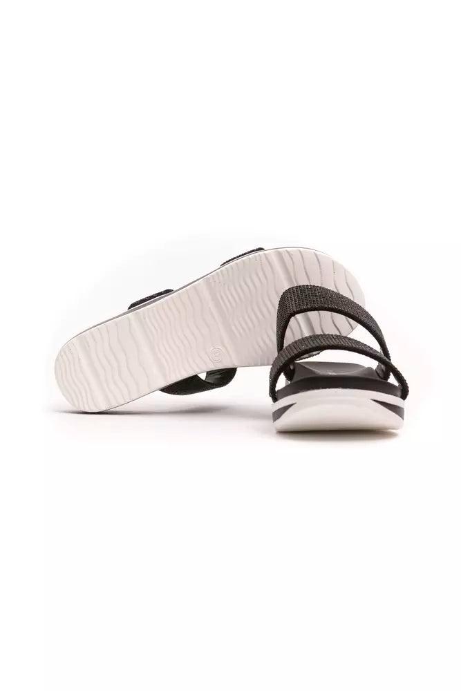 Péché Originel Black Polyurethane Sandal