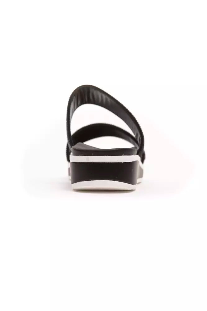 Péché Originel Black Polyurethane Sandal