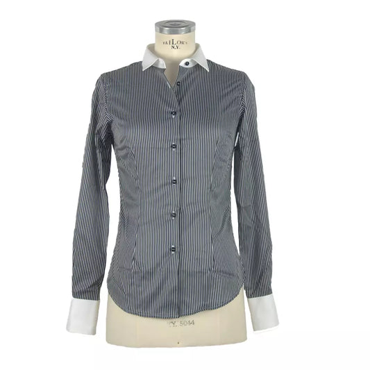 Made in Italy Black Cotton Shirt