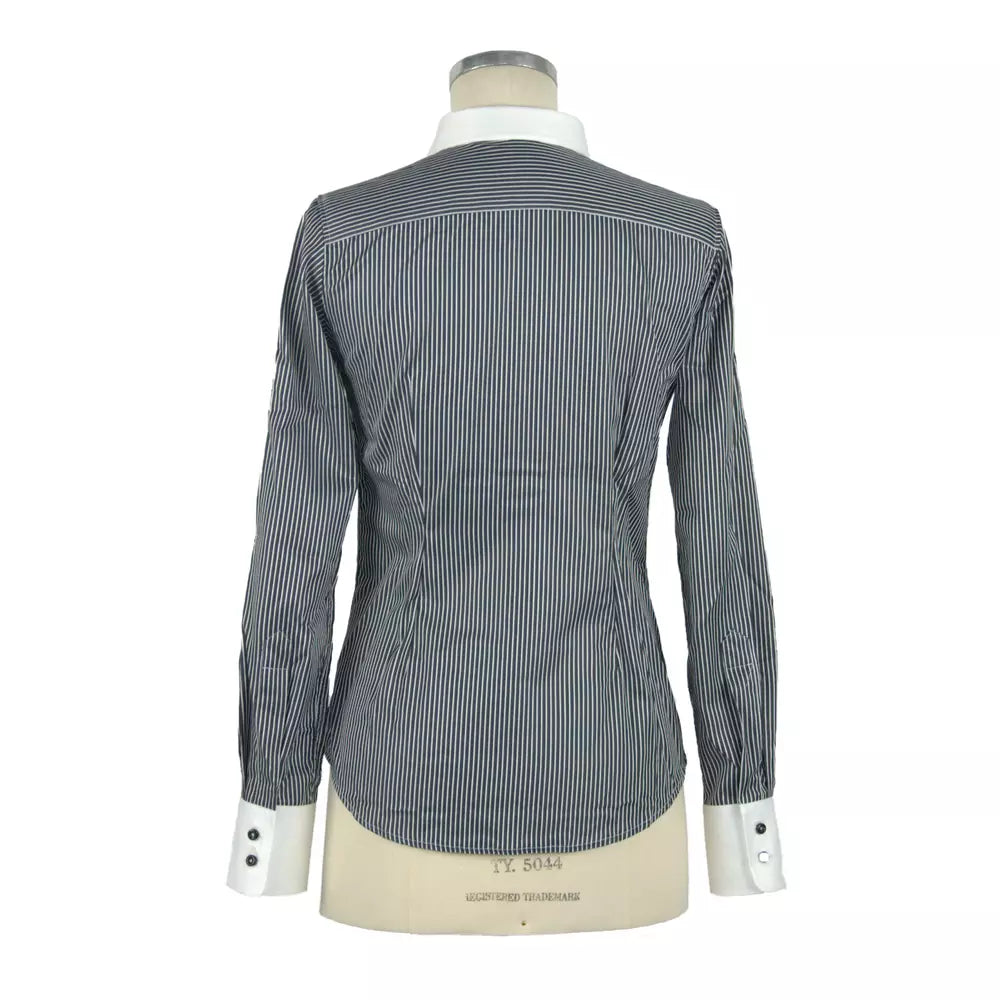 Made in Italy Black Cotton Shirt