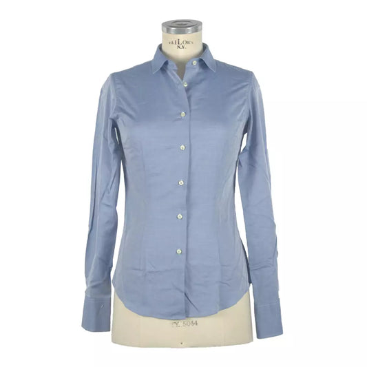 Made in Italy Blue Cotton Shirt