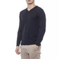 Conte of Florence Blue Cotton Sweater