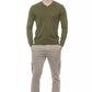 Conte of Florence Green Cotton Sweater