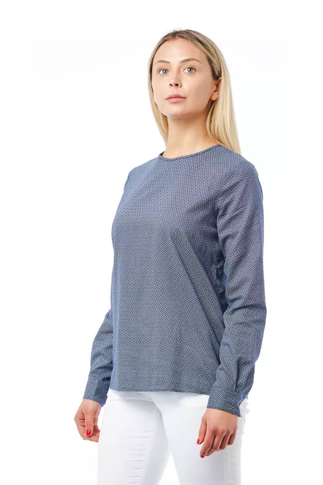 Bagutta Blue Cotton Shirt