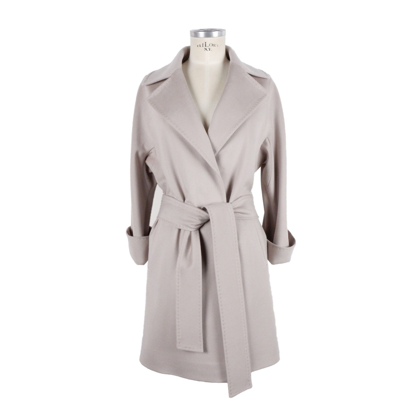 Made in Italy Beige Virgin Wool Jackets & Coat