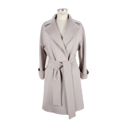 Made in Italy Beige Virgin Wool Jackets & Coat