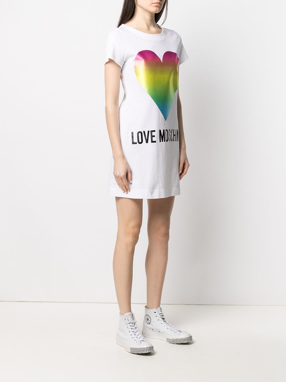 Love Moschino White Cotton Dress