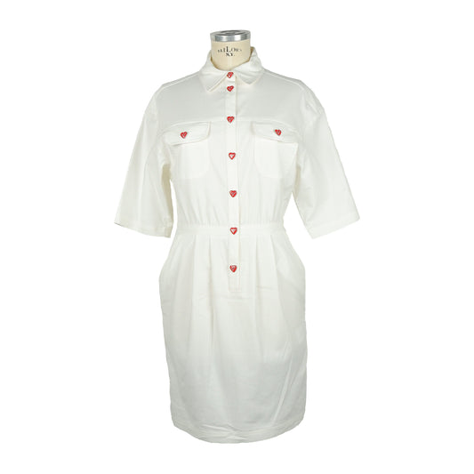 Love Moschino White Cotton Dress