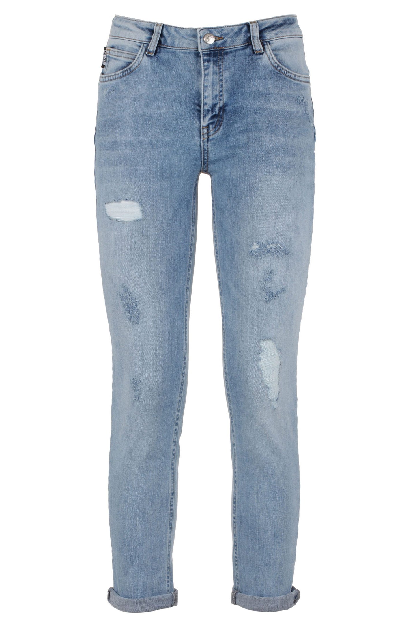 Imperfect Blue Cotton Jeans & Pant