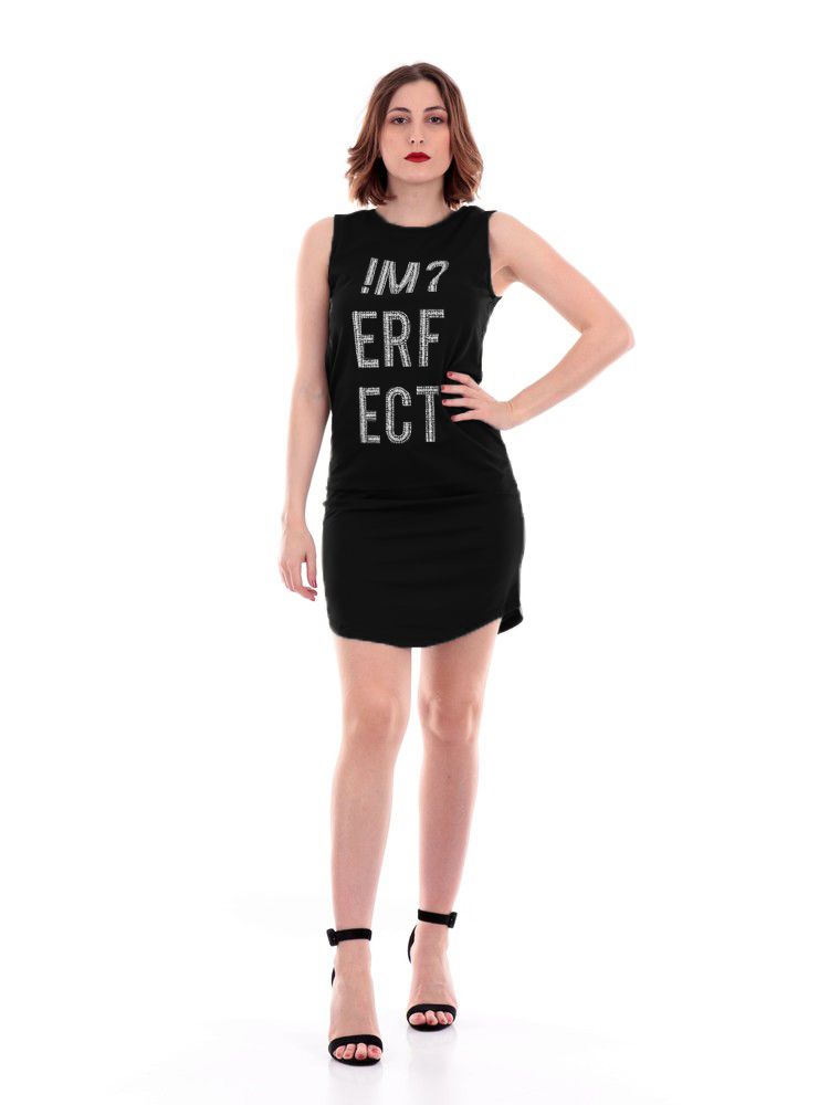 Imperfect Black Cotton Dress