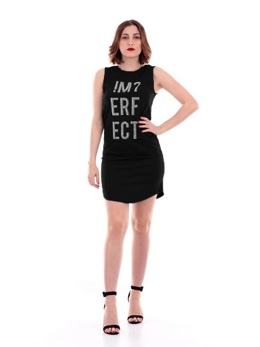 Imperfect Black Cotton Dress