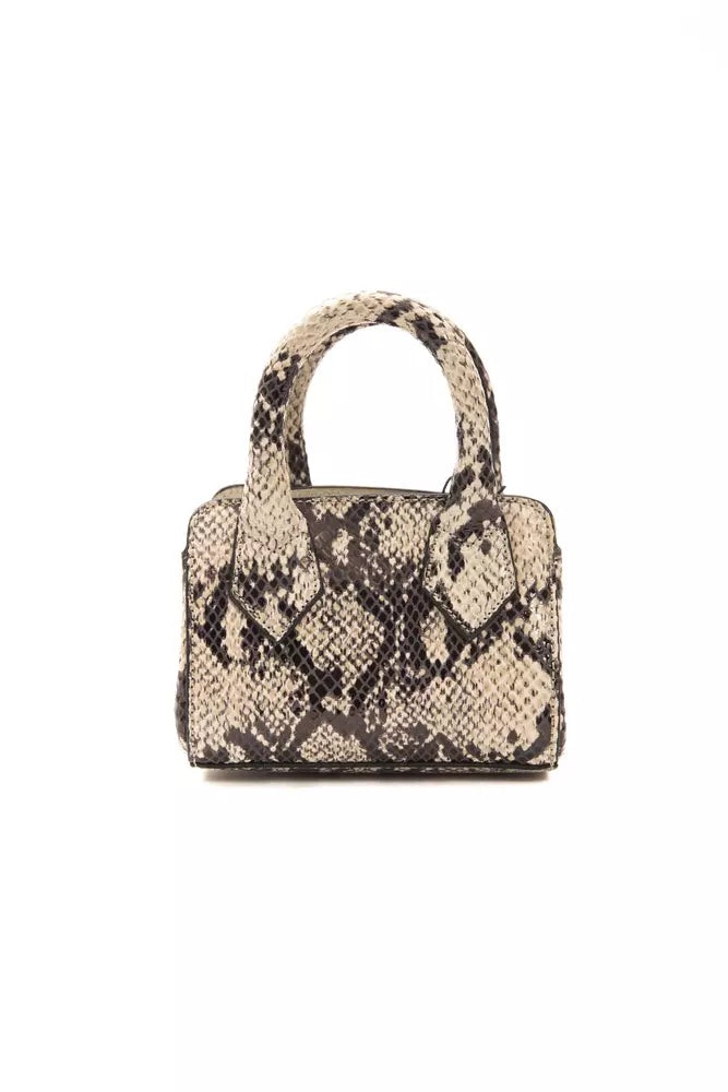 Pompei Donatella Gray Leather Handbag