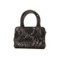 Pompei Donatella Gray Leather Mini Handbag