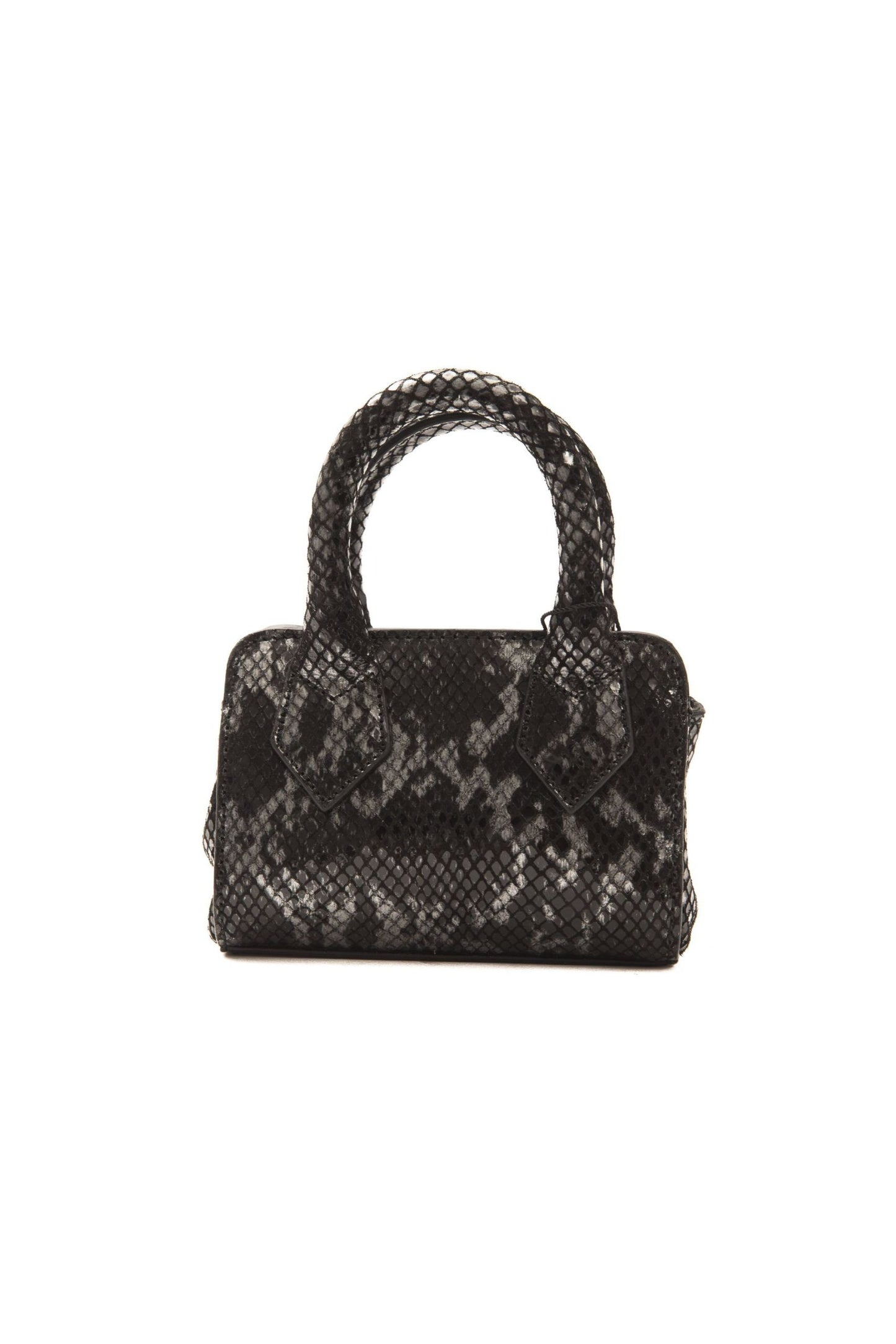 Pompei Donatella Gray Leather Mini Handbag