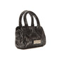 Pompei Donatella Gray Leather Mini Handbag