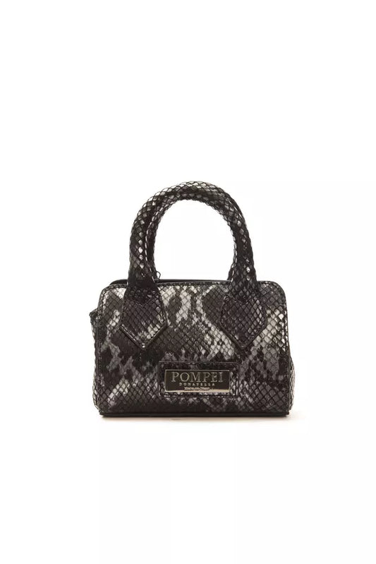 Pompei Donatella Gray Leather Handbag