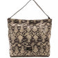 Pompei Donatella Gray Leather Shoulder Bag