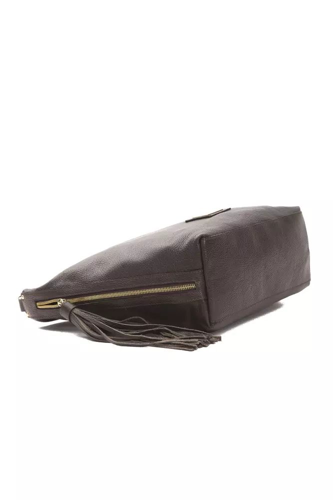 Pompei Donatella Brown Leather Shoulder Bag