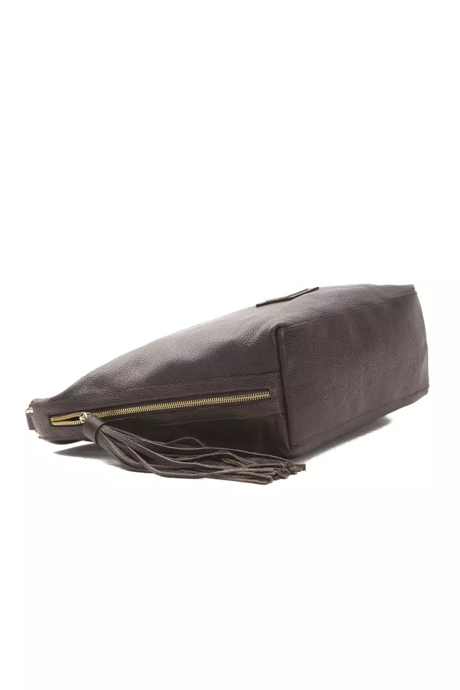 Pompei Donatella Brown Leather Shoulder Bag