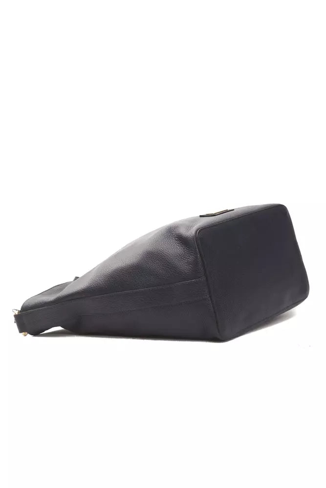 Pompei Donatella Gray Leather Shoulder Bag