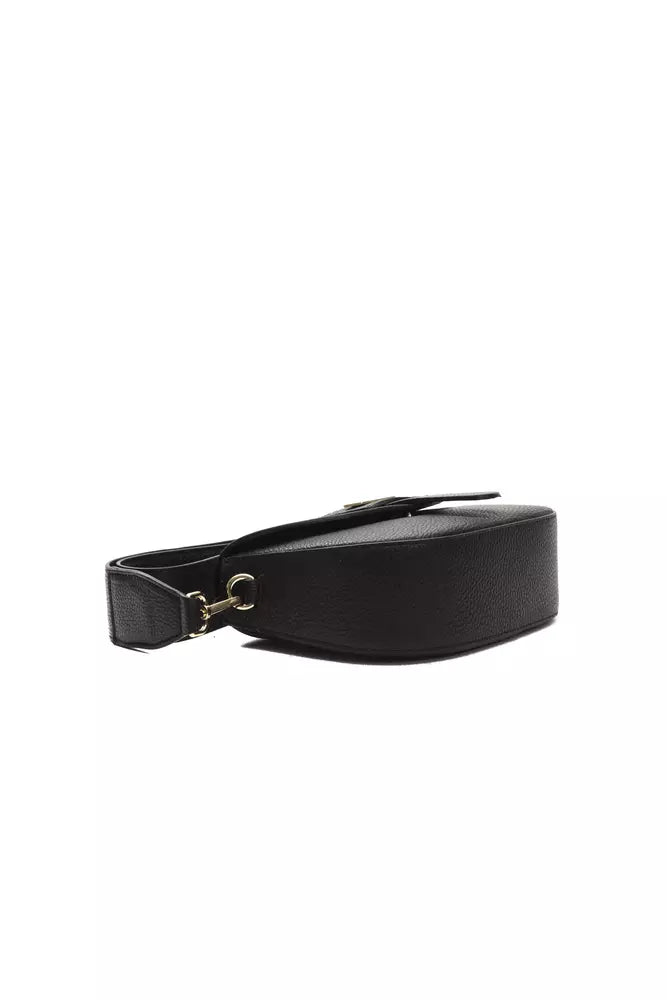 Pompei Donatella Black Leather Crossbody Bag