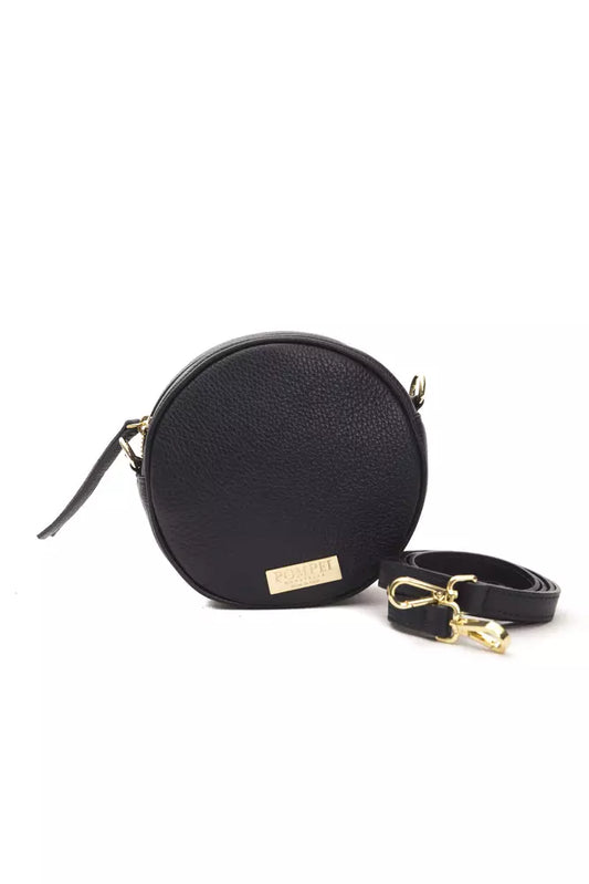 Pompei Donatella Gray Leather Crossbody Bag