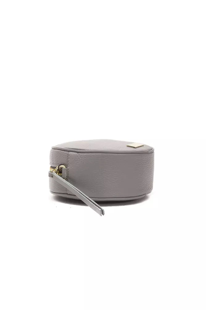 Pompei Donatella Gray Leather Crossbody Bag
