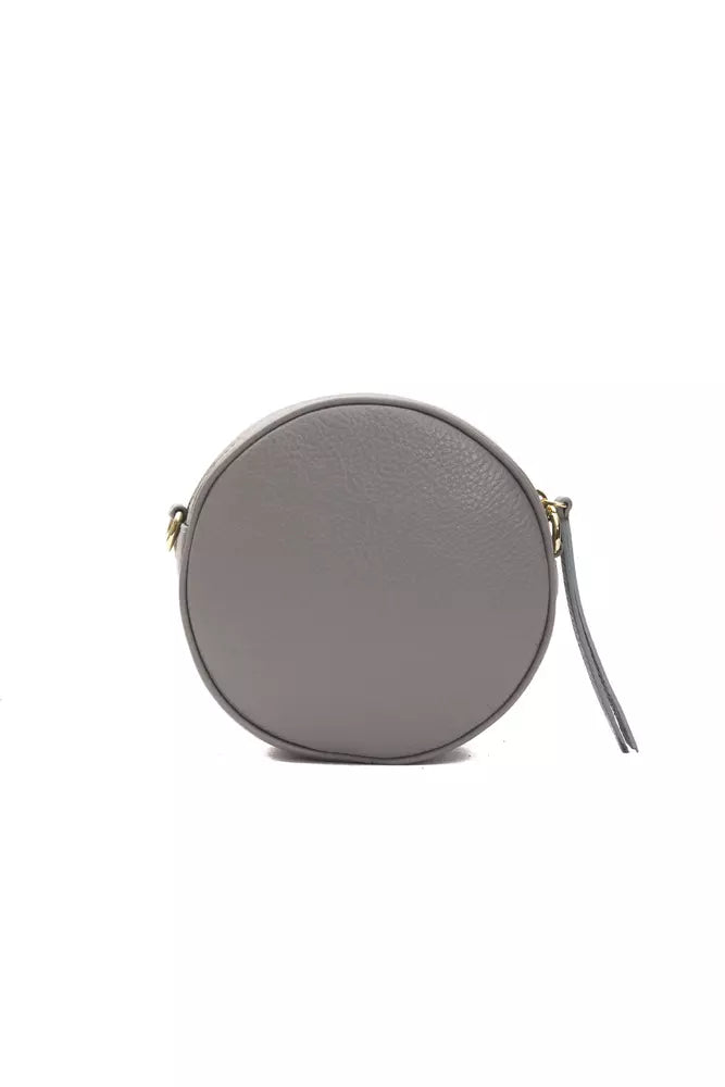 Pompei Donatella Gray Leather Crossbody Bag