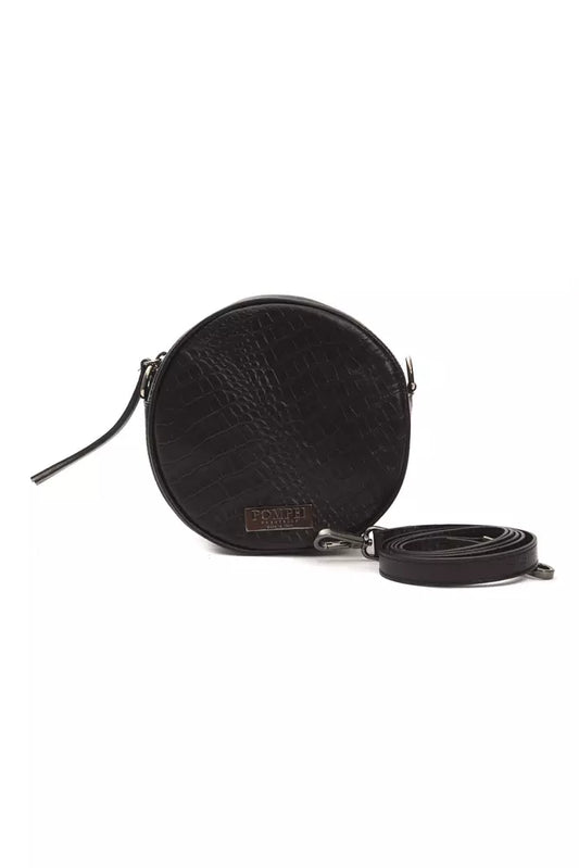 Pompei Donatella Black Leather Crossbody Bag