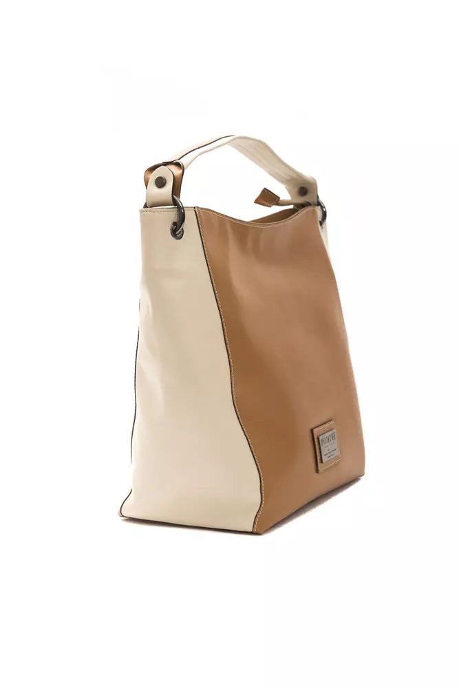Pompei Donatella Brown Leather Shoulder Bag