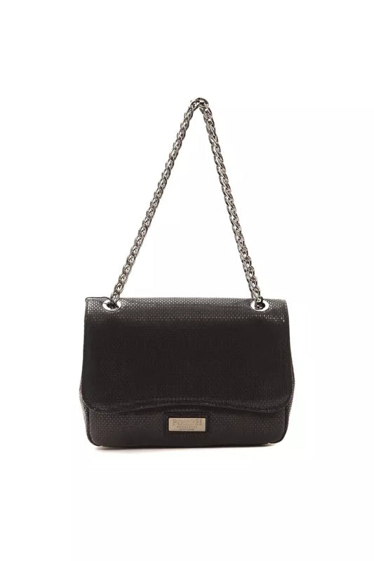 Pompei Donatella Black Leather Crossbody Bag