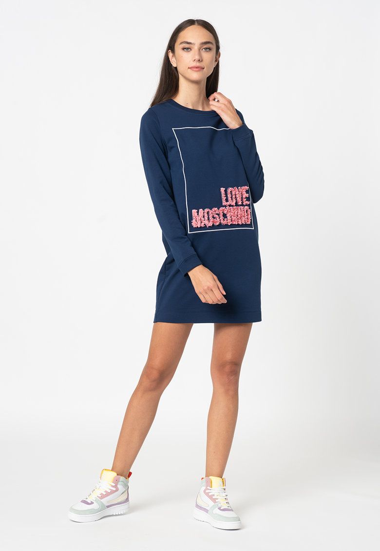 Love Moschino Blue Cotton Dress