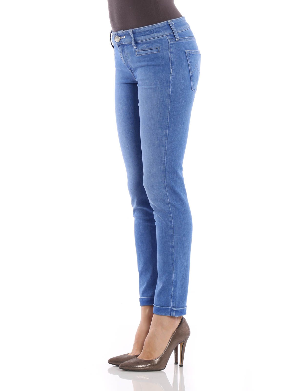 Jacob Cohen Light Blue Cotton Jeans & Pant
