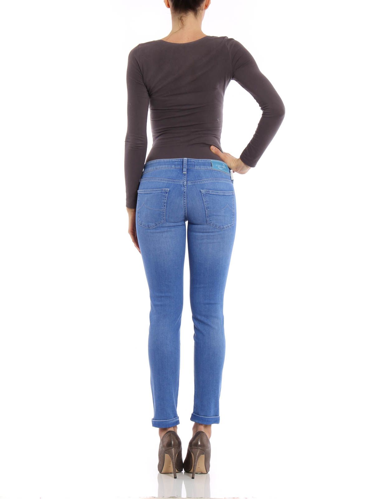 Jacob Cohen Light Blue Cotton Jeans & Pant