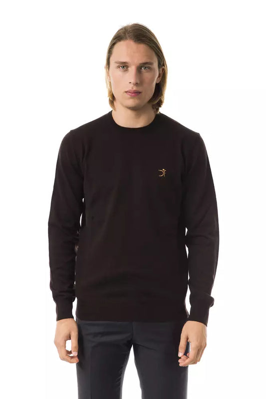 Uominitaliani Brown Merino Wool Sweater