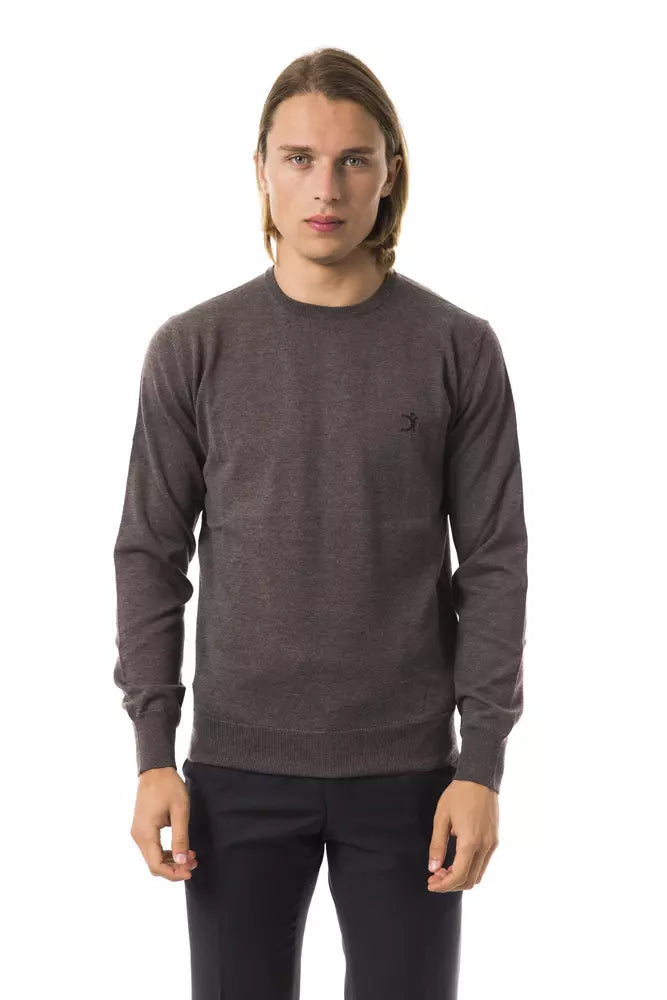 Uominitaliani Gray Merino Wool Sweater
