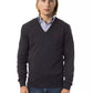 Uominitaliani Gray Merino Wool Sweater