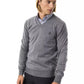 Uominitaliani Gray Merino Wool Sweater