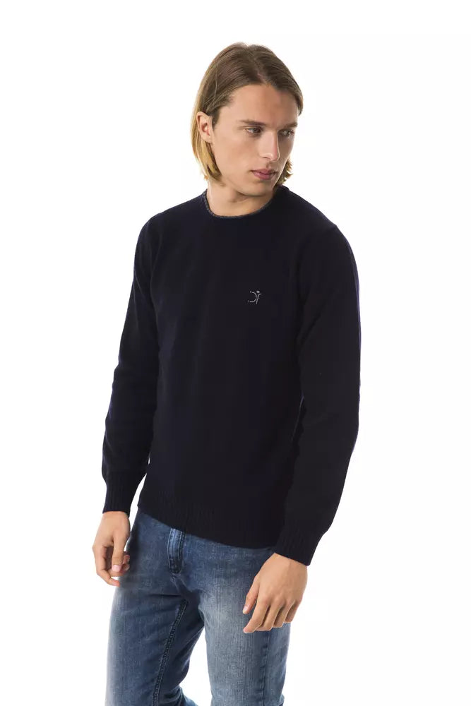 Uominitaliani Blue Wool Sweater